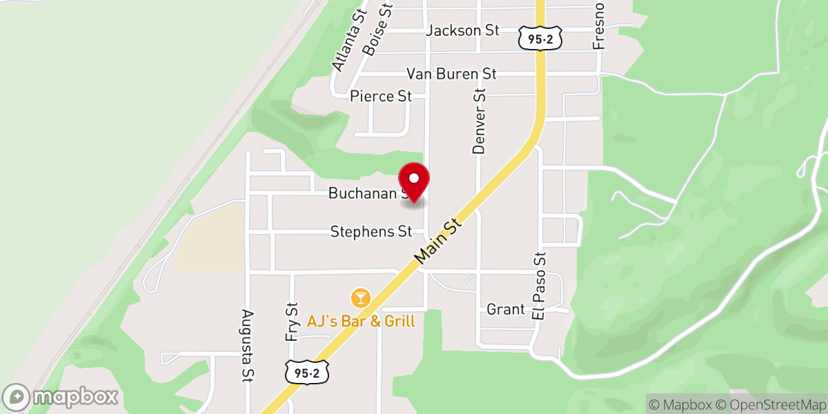 Map showing location of Trinity Lutheran Church