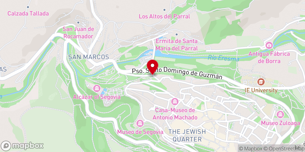 Map showing location of Puerta de Santiago