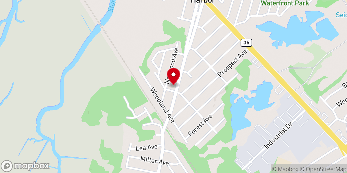Map showing location of St. Lawrence Roman Catholic Church