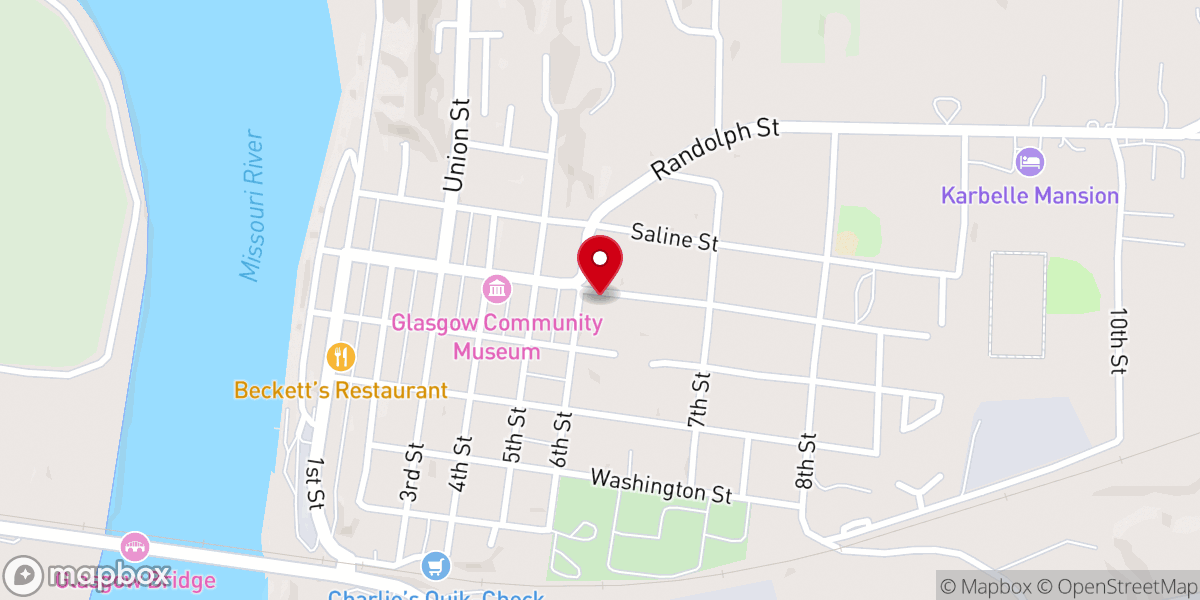 Map showing location of Campbell Chapel African Methodist Episcopal Church