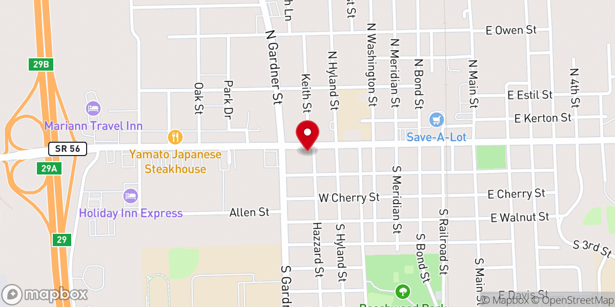 Map showing location of First Wok