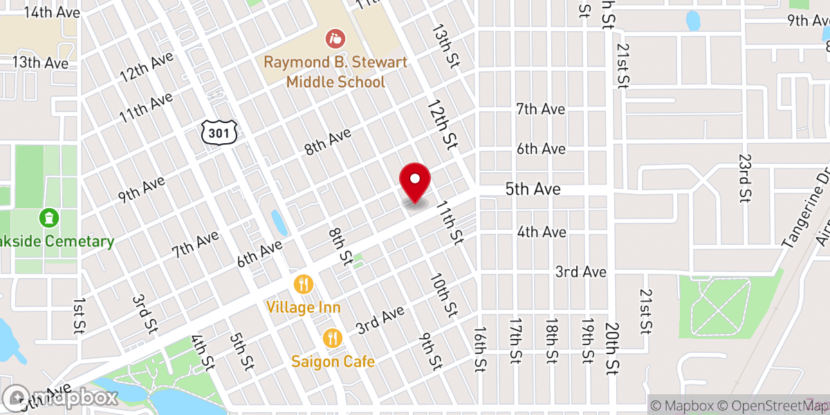 Map showing location of First Methodist Church