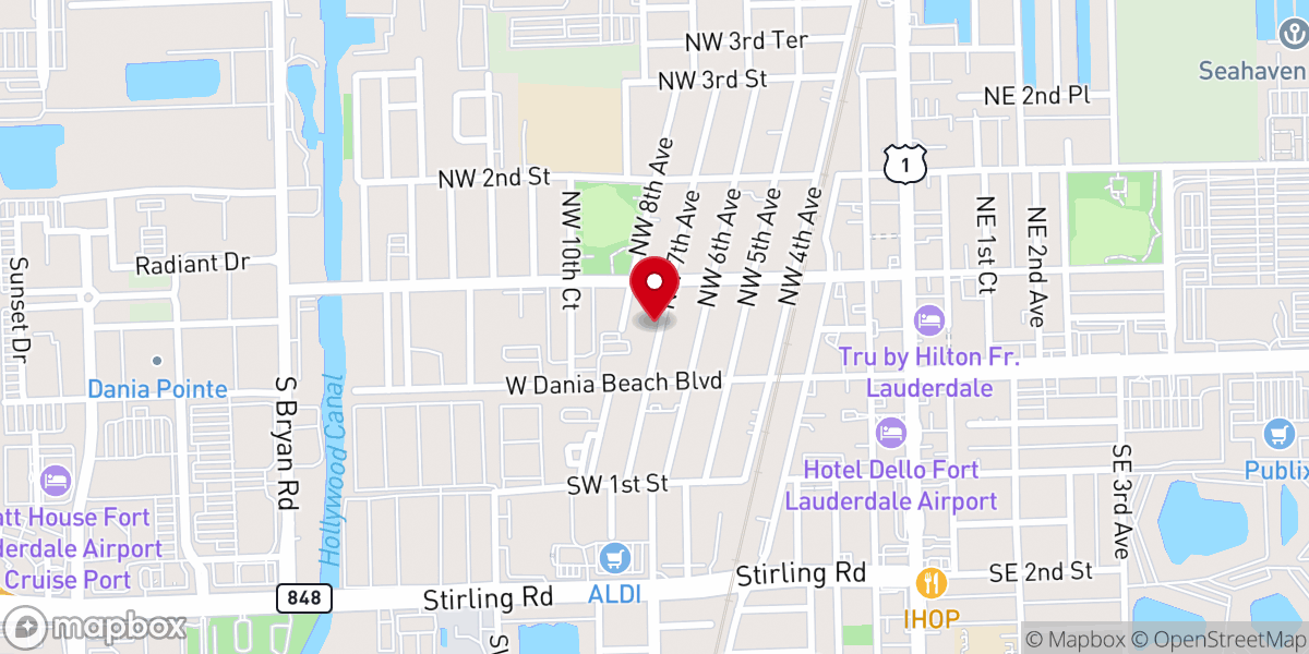 Map showing location of Greater Trinity Baptist Church