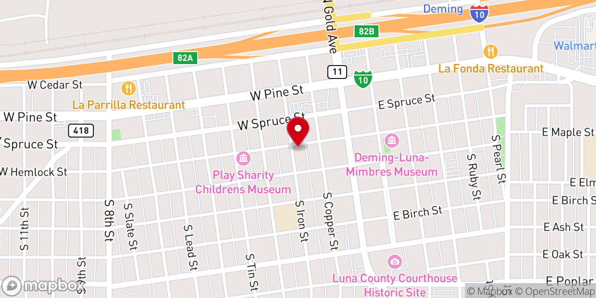 Map showing location of First Methodist Episcopal Church