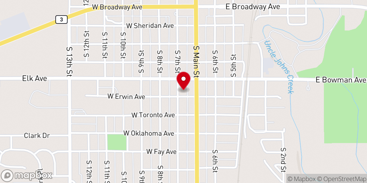 Map showing location of Frontline Ministries - Food Distribution Center