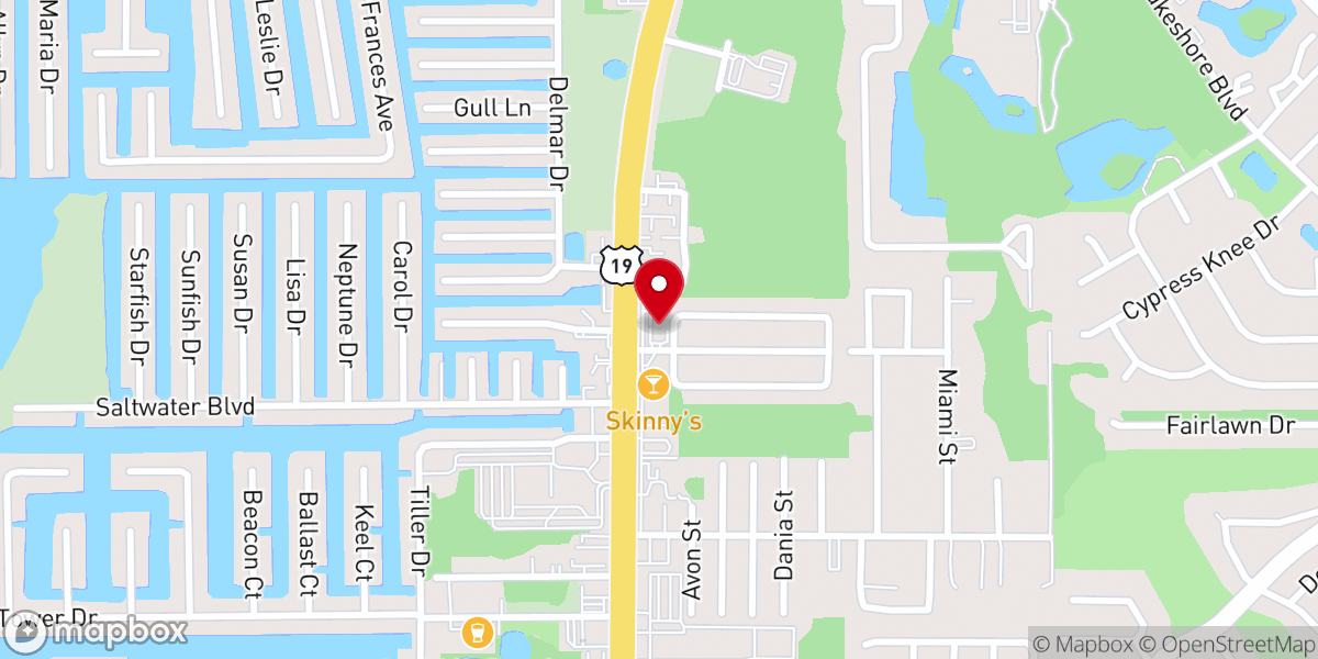 Map showing location of Whitney's Fresh Market