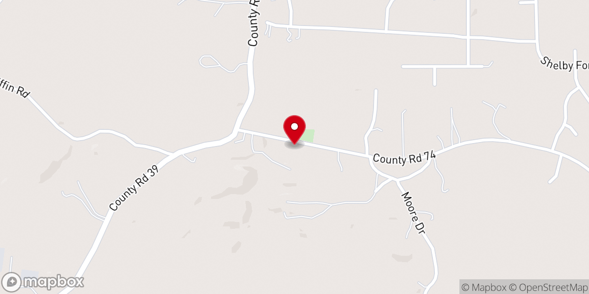 Map showing location of Calvary Church