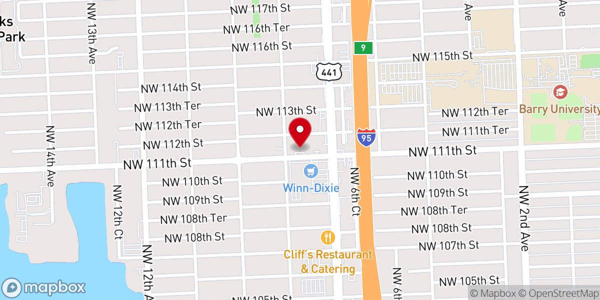 Map showing location of Faithful Deliverance Temple Church