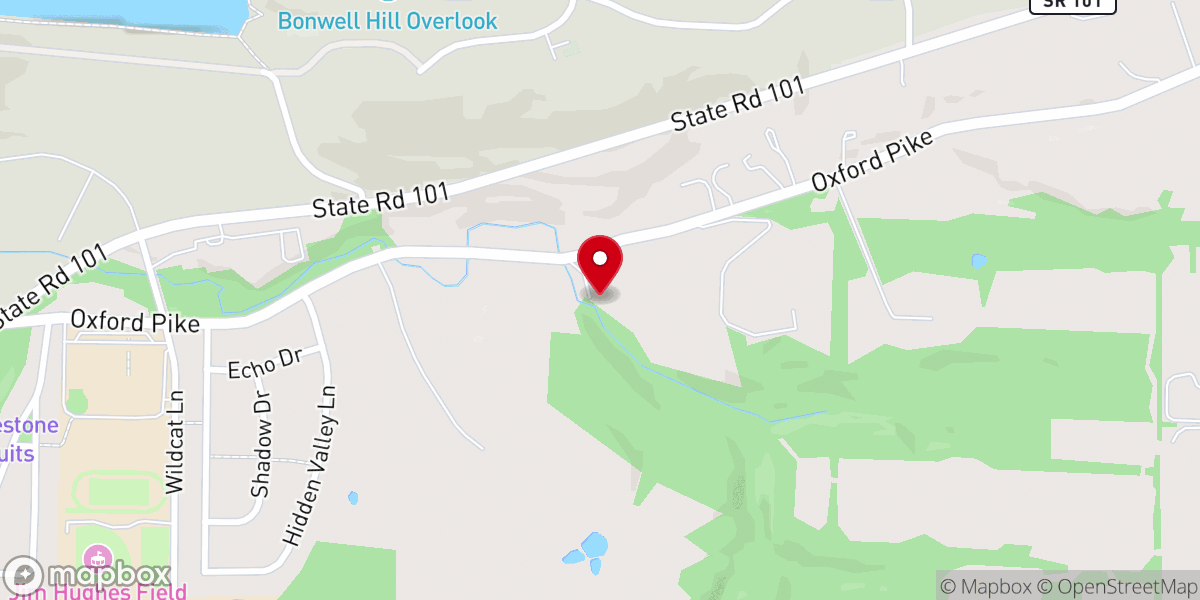 Map showing location of Emmanuel Baptist Church