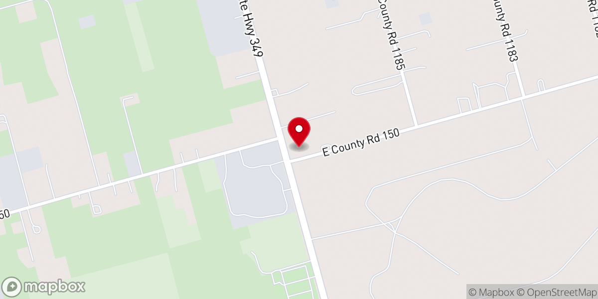 Map showing location of Cotton Flat Church