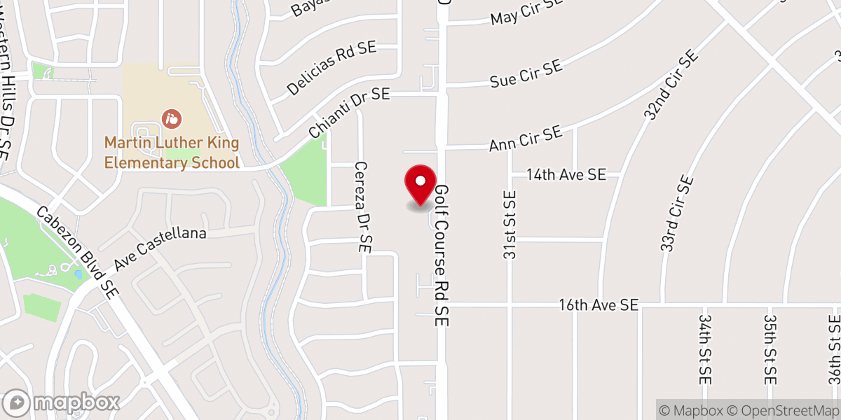 Map showing location of Mesa Baptist Church