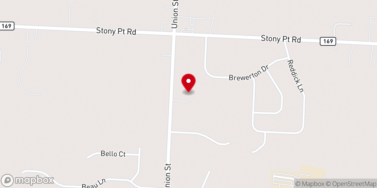 Map showing location of Faith Baptist Church