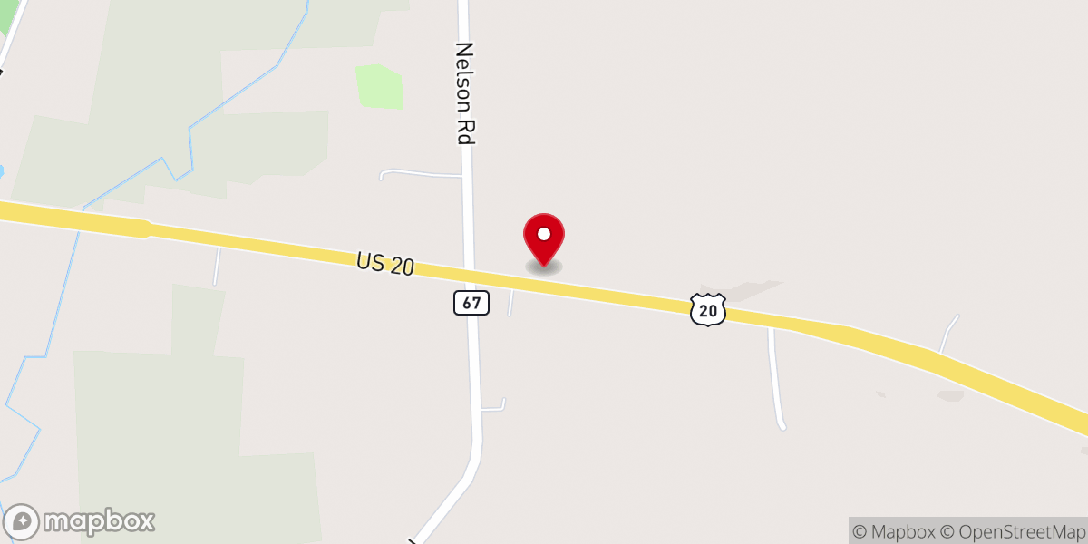 Map showing location of Nelson United Methodist Church