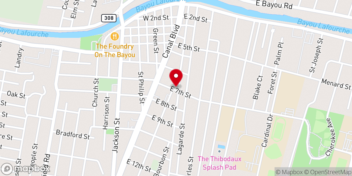 Map showing location of Calvary United Methodist Church