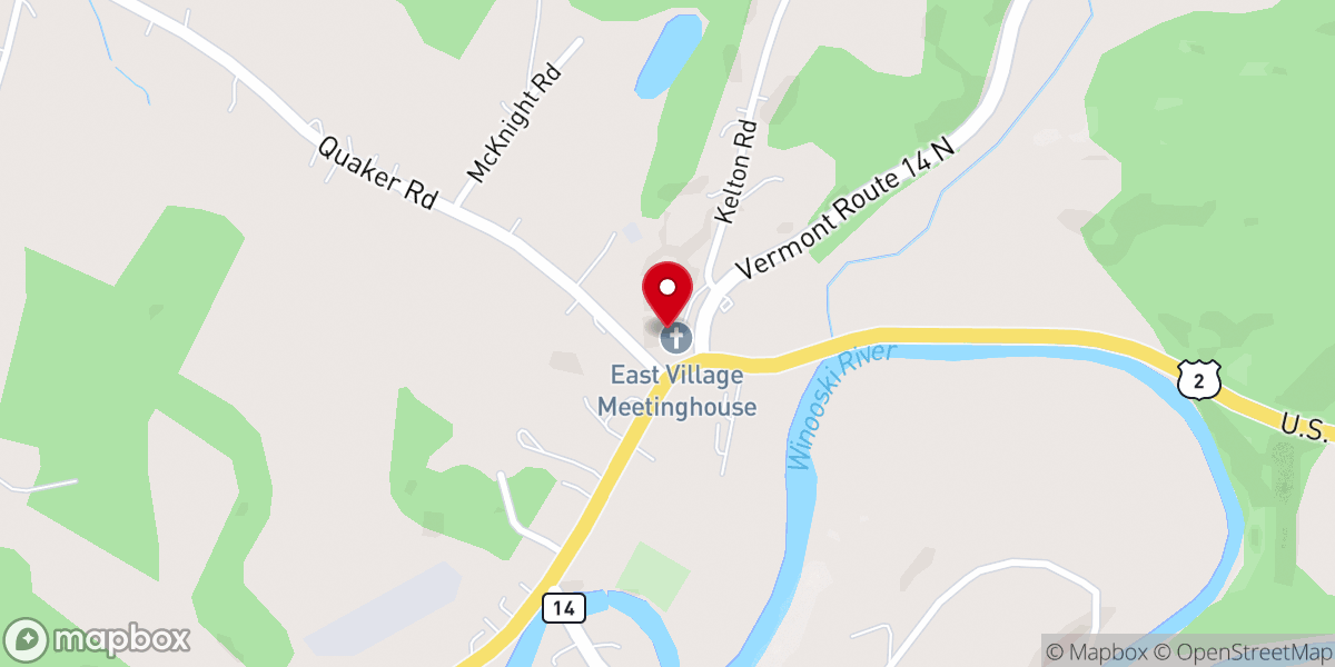 Map showing location of Old Brick Church