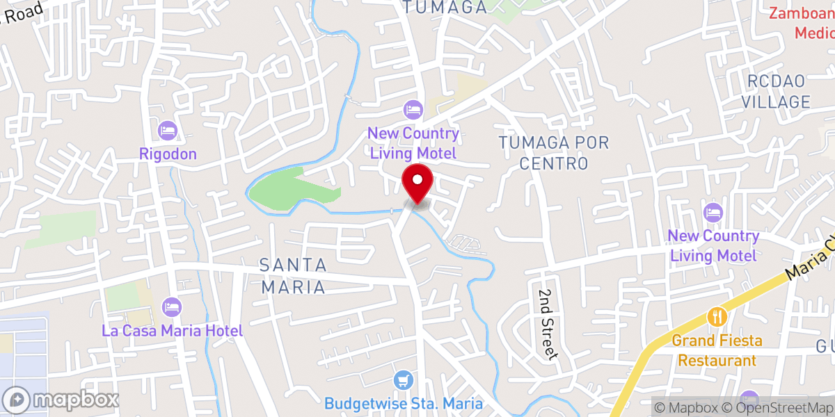 Map showing location of Tumaga Church
