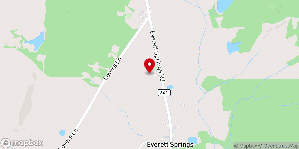 Map showing location of Mount Tabor United Methodist Church