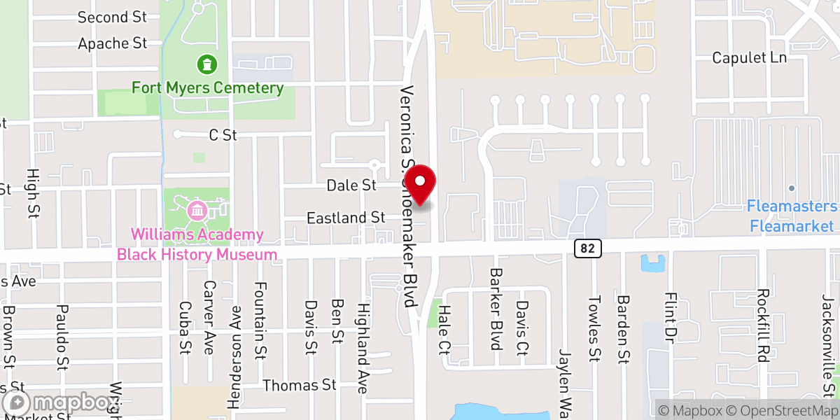 Map showing location of Fellowship Church of God