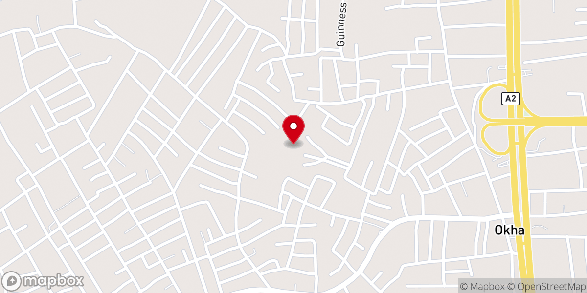 Map showing location of RCCG Region 13 Camp Ground, Ogheghe