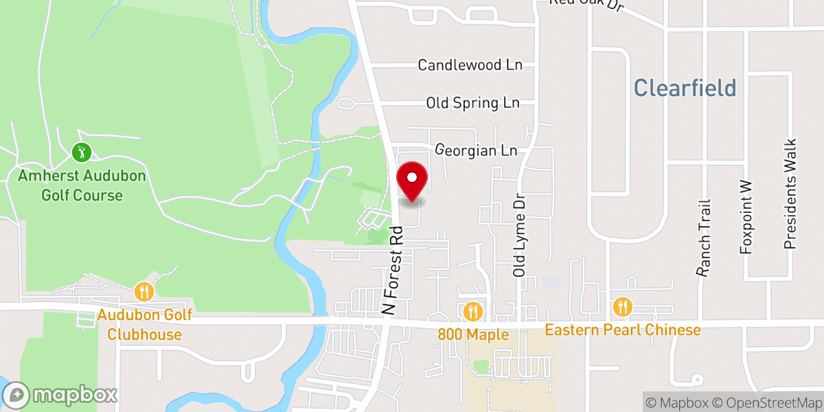 Map showing location of Christ Central Buffalo
