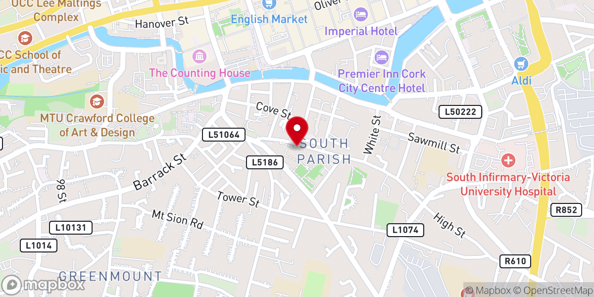 Map showing location of Nano Nagle Heritage Centre