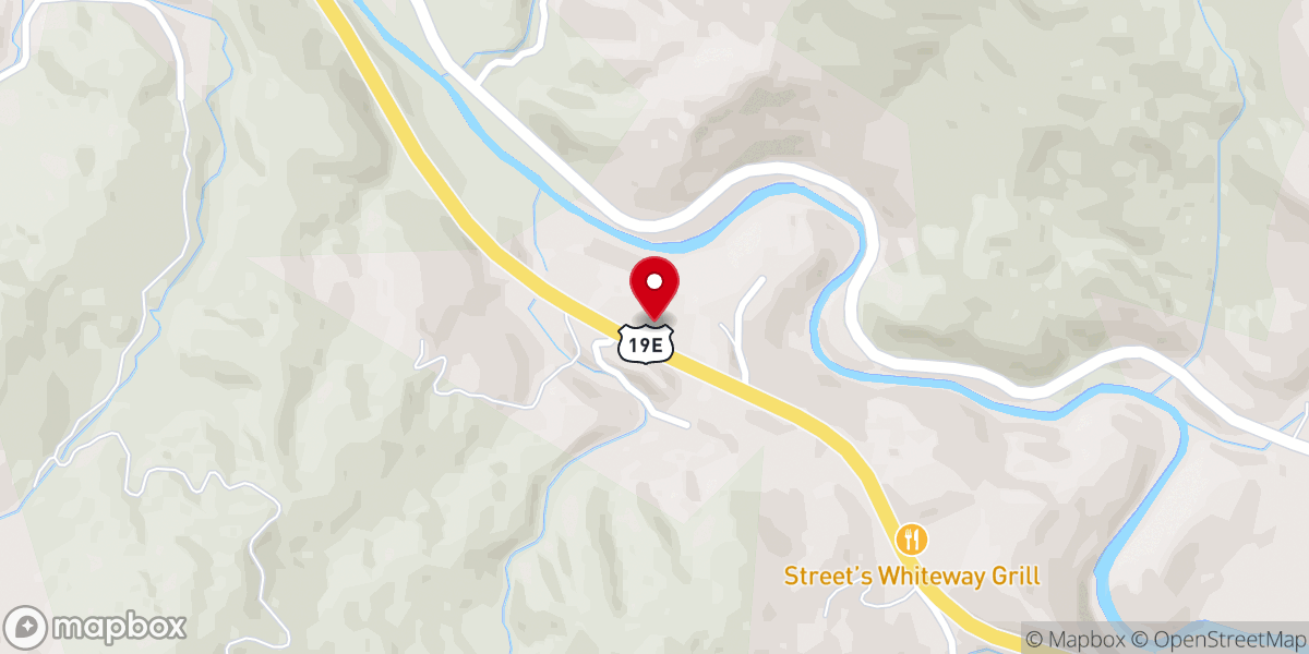 Map showing location of Victory Baptist Church