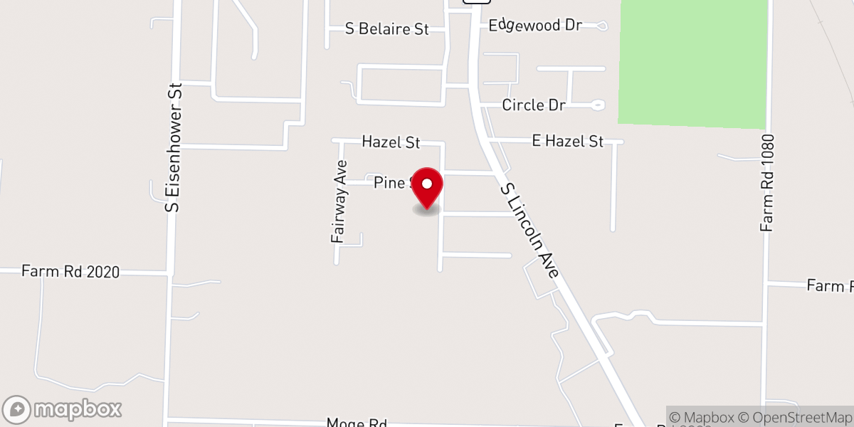 Map showing location of Southside Church of Christ