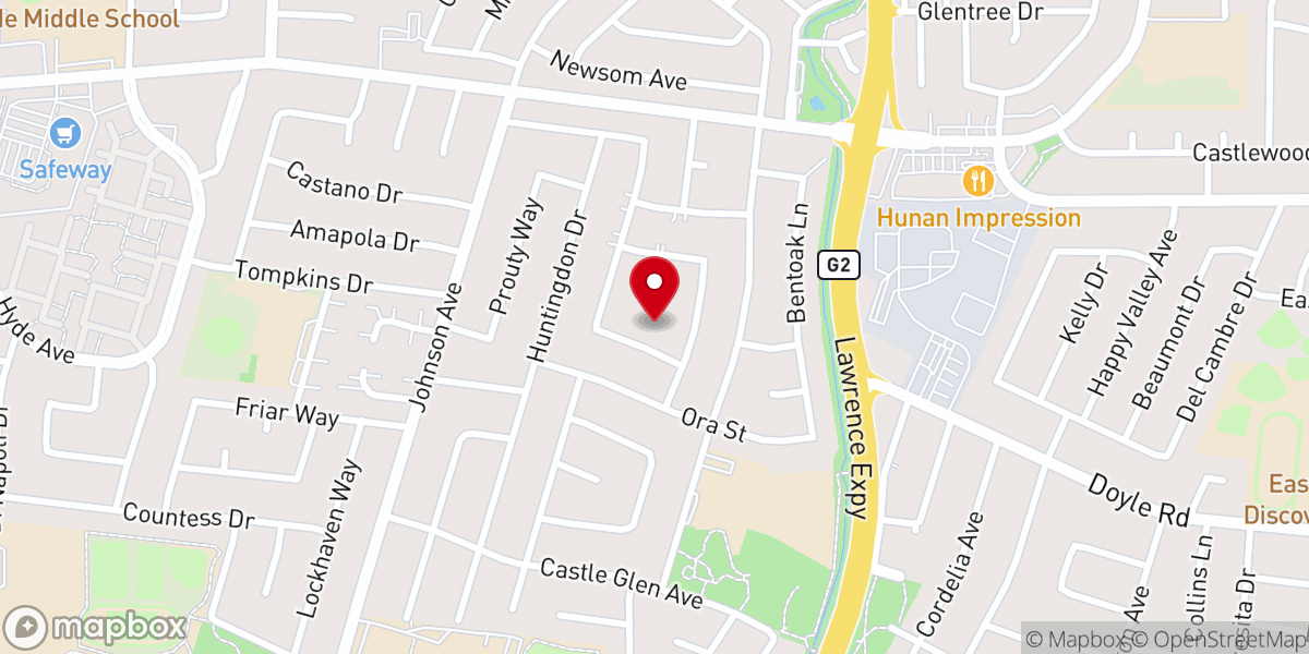 Map showing location of Hoc Associates Inc