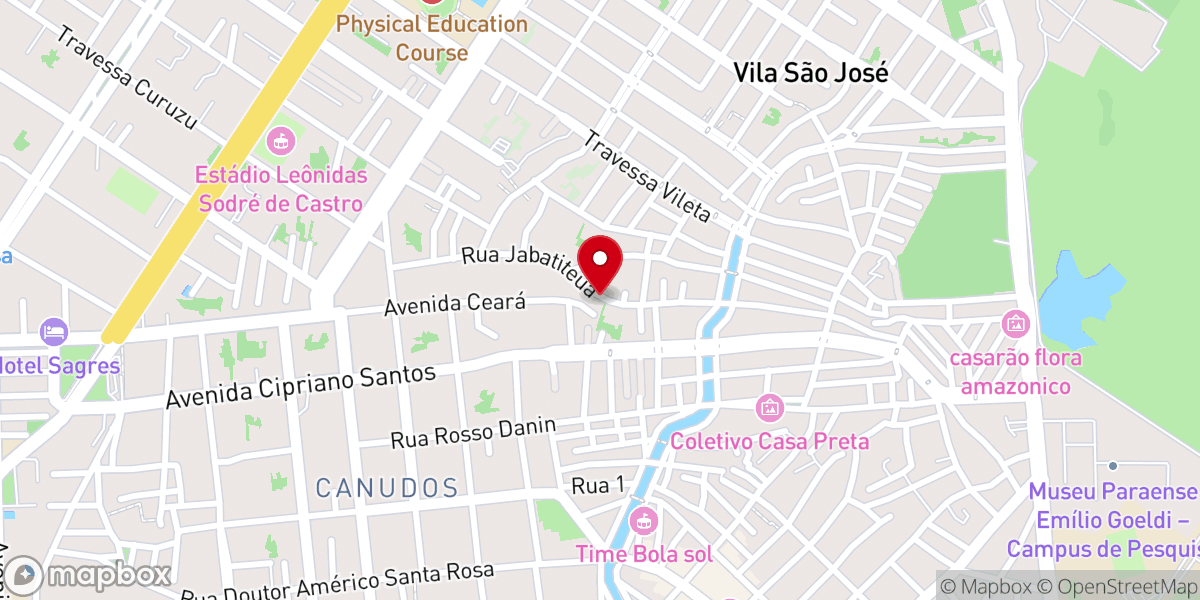 Map showing location of Igreja Batista Nova Sião.