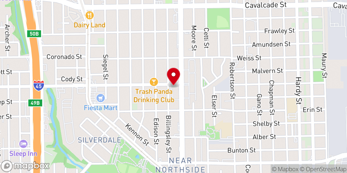 Map showing location of Park Temple Baptist Church