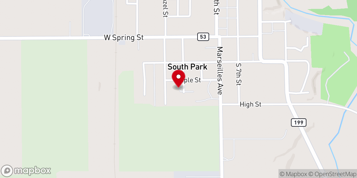 Map showing location of Riddlehaven Apartments