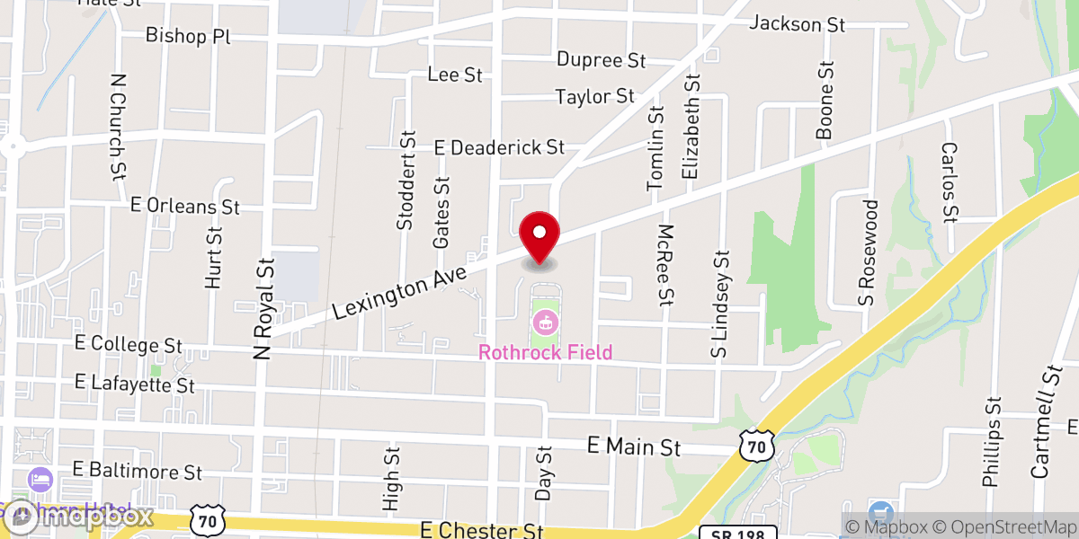 Map showing location of First Pentecostal Church