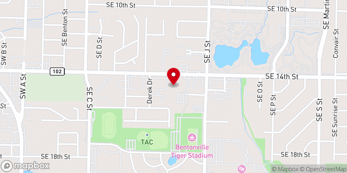 Map showing location of Iglesia de Dios Peniel