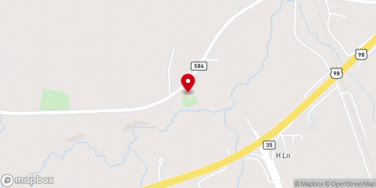 Map showing location of Pleasant Valley Church
