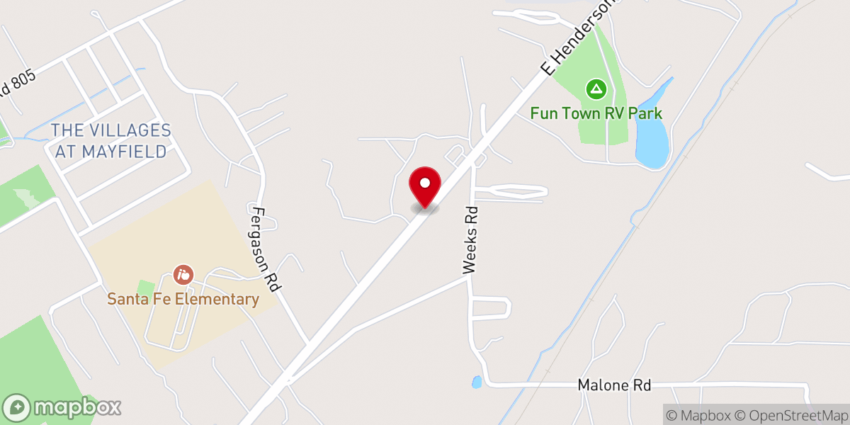 Map showing location of Hitchin' Post Chapel