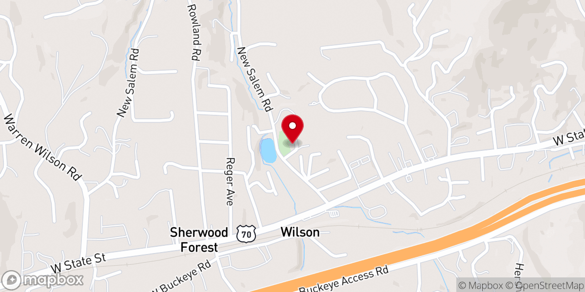 Map showing location of New Salem Church