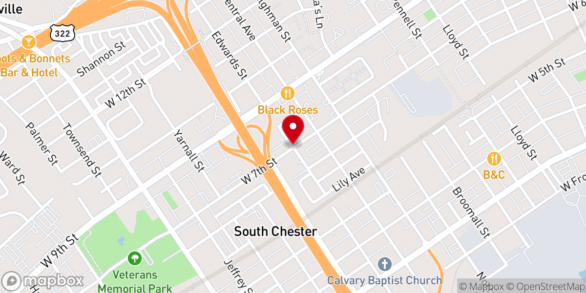Map showing location of St Mary's Episcopal Church