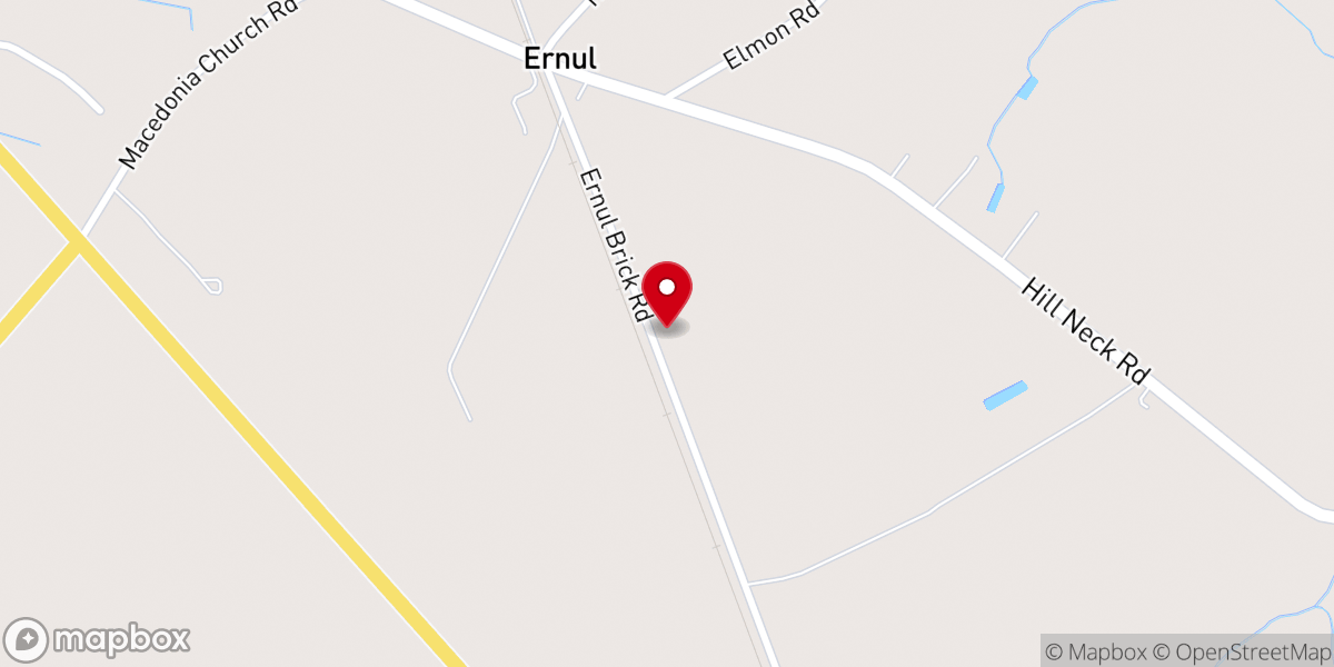 Map showing location of Cool Springs Free Will Baptist