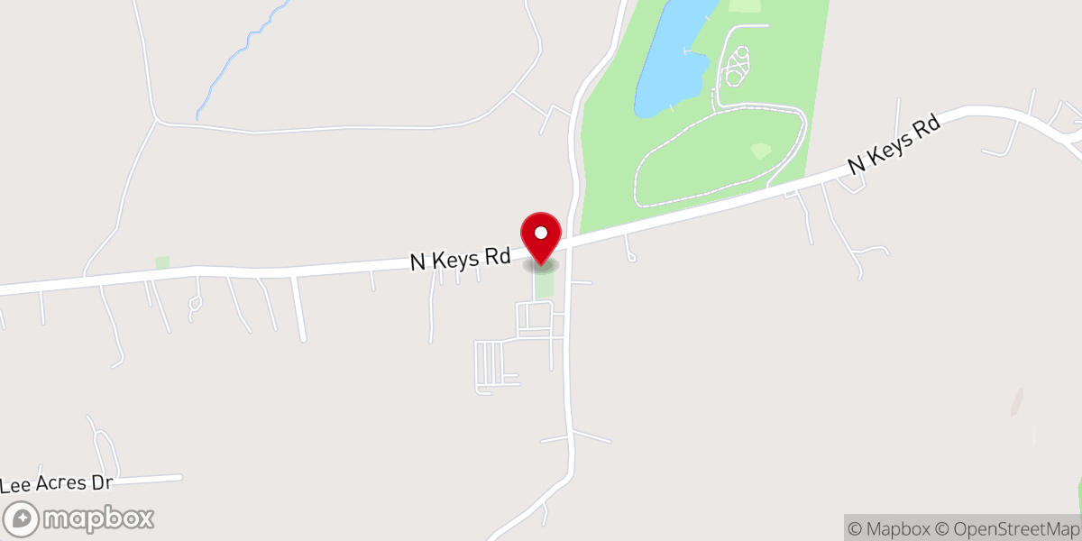 Map showing location of Gibbons Church