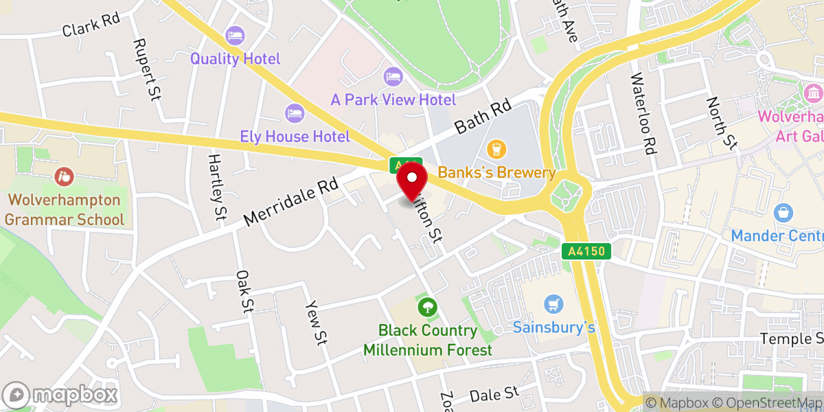Map showing location of LifeSpring Church Wolverhampton