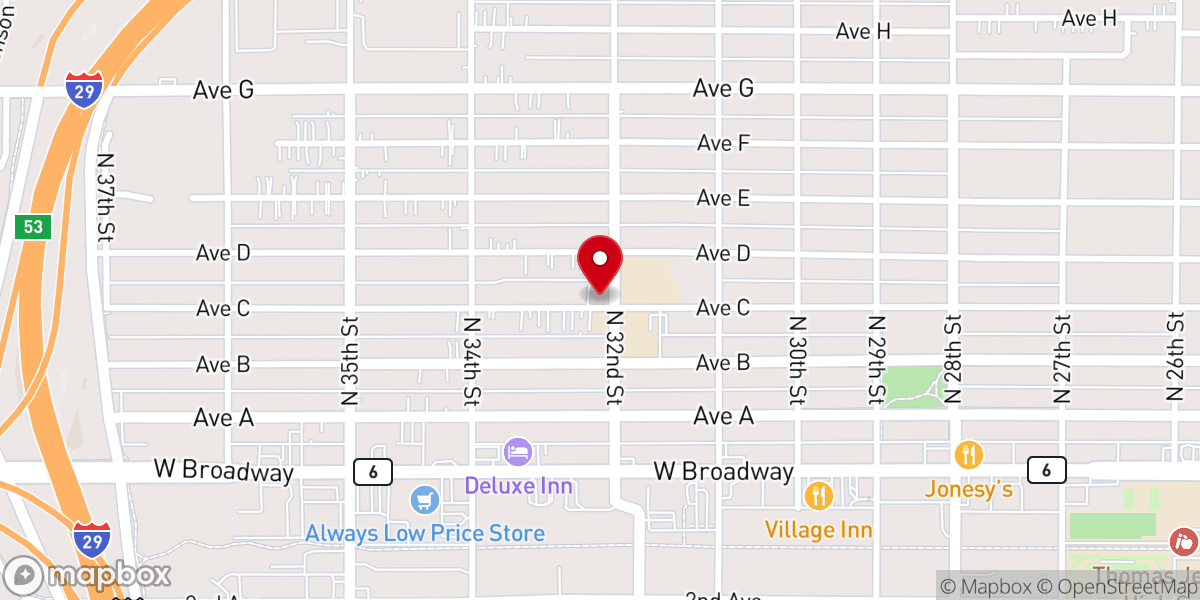 Map showing location of Citylight West Council Bluffs