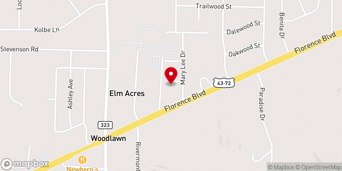 Map showing location of Christian Fellowship Baptist