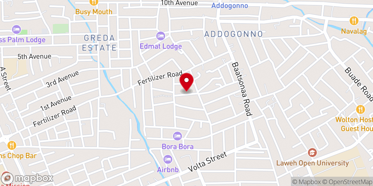 Map showing location of Temple Of Praise Baptist Church Nungua