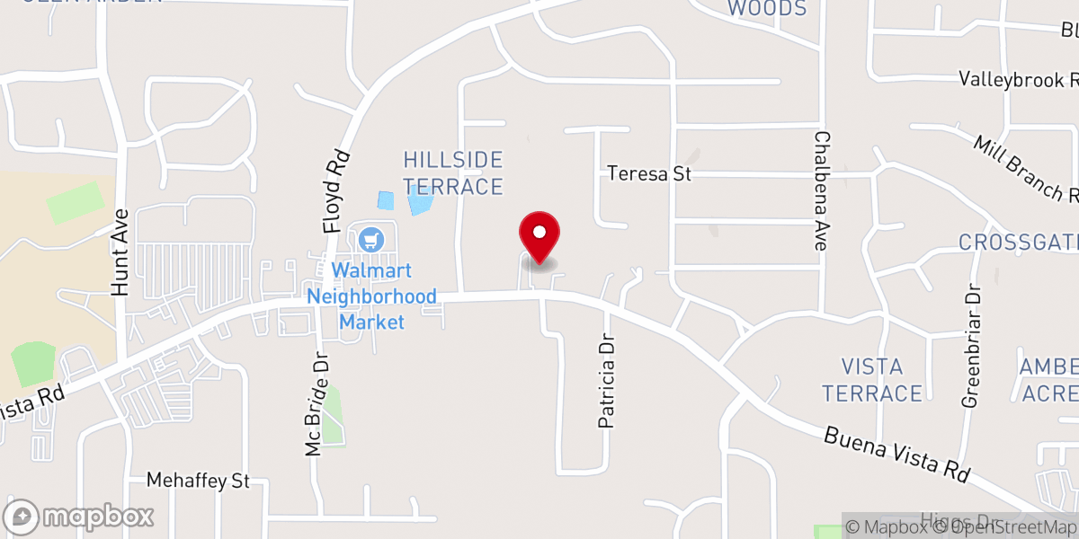 Map showing location of Eastwood Church