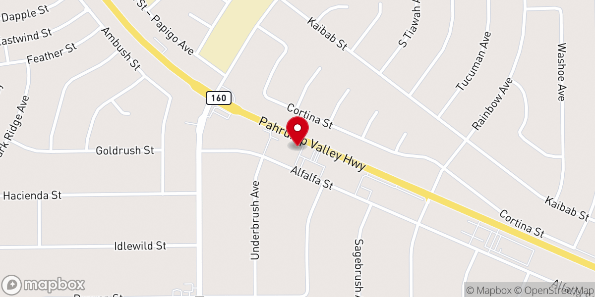 Map showing location of Apostolic Church Of Pahrump