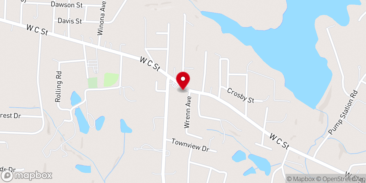 Map showing location of Blessed Hope Baptist Church