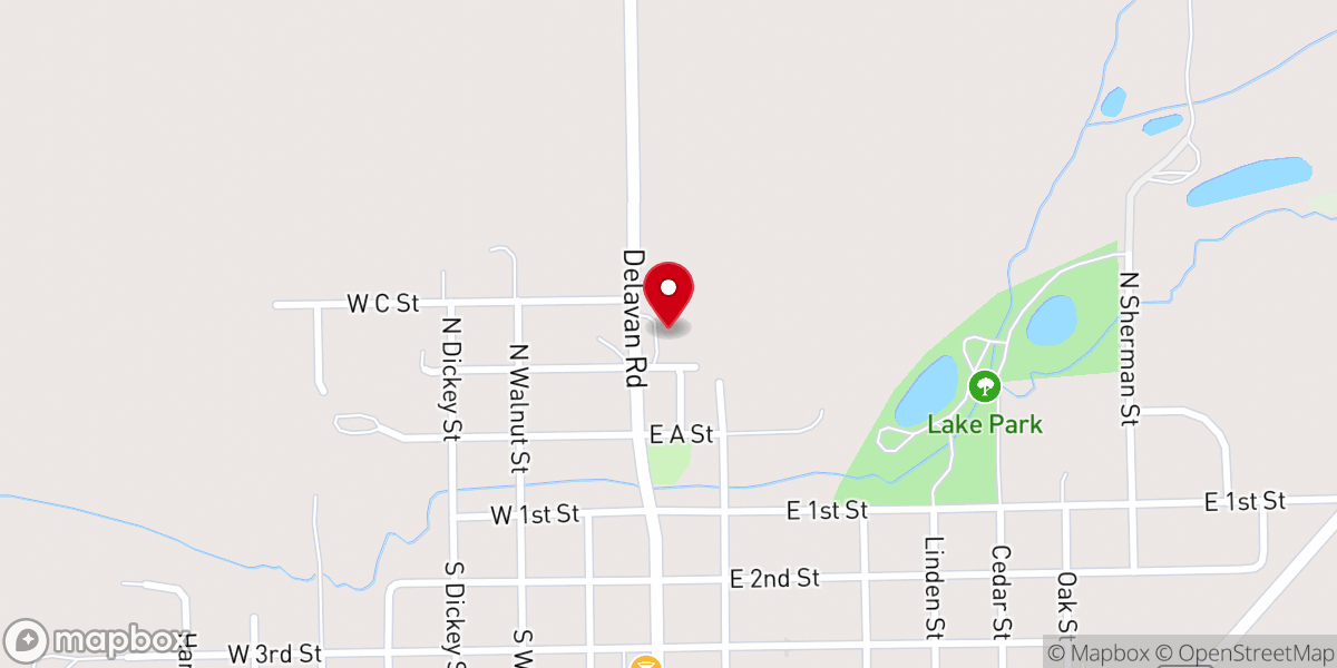 Map showing location of Christ Lutheran Church
