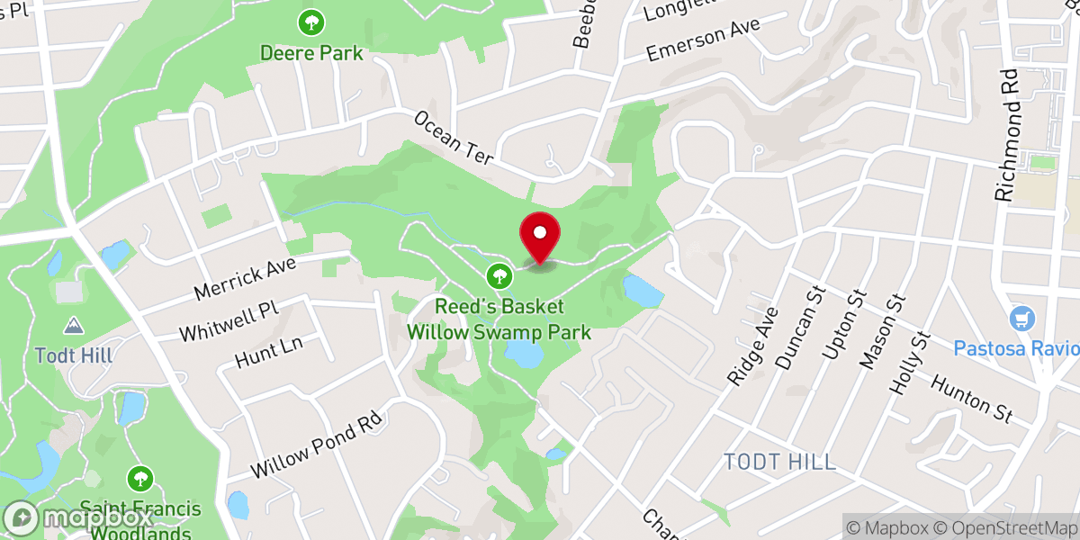Map showing location of Reed's Basket Willow Swamp Park