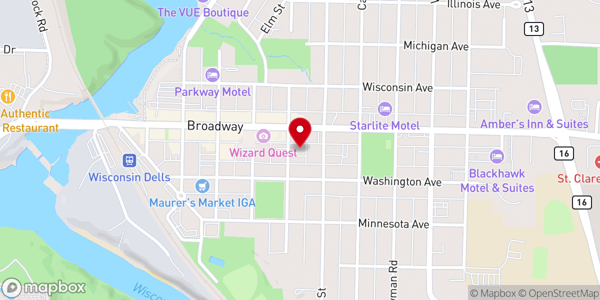 Map showing location of United Presbyterian Church