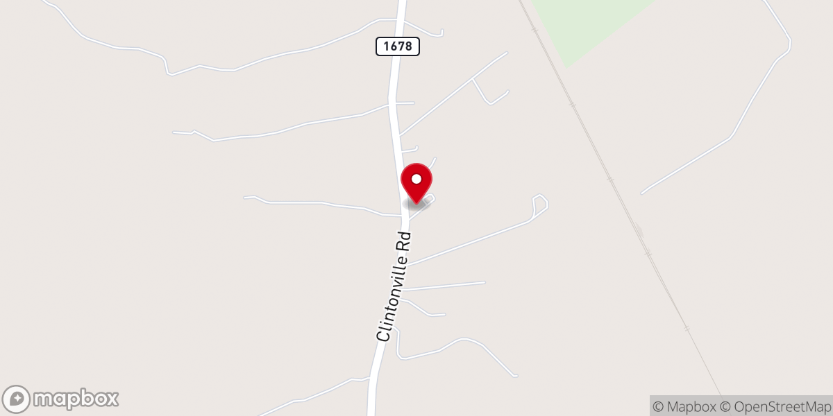Map showing location of New Providence Baptist Church